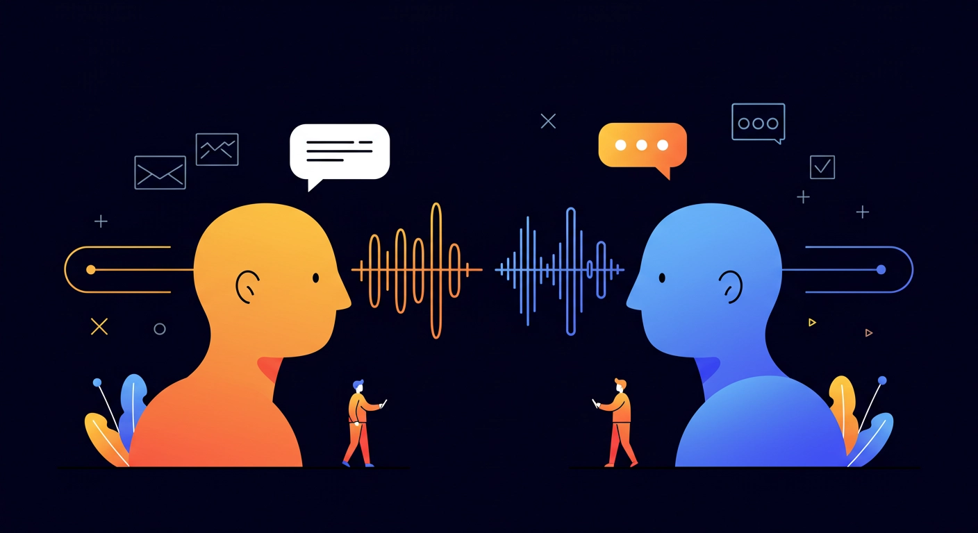 Illustration of effective dialogue and clear communication, representing the skills gained through leadership coaching in Brisbane, QLD.